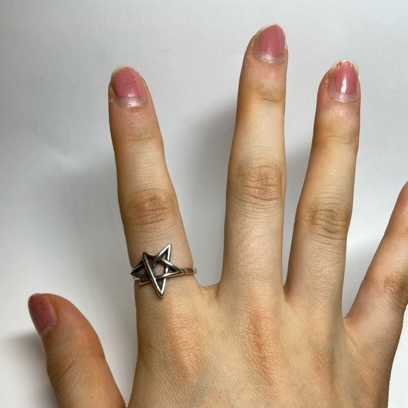 New s925 anarchy pentagram ring - Picture 2 of 11